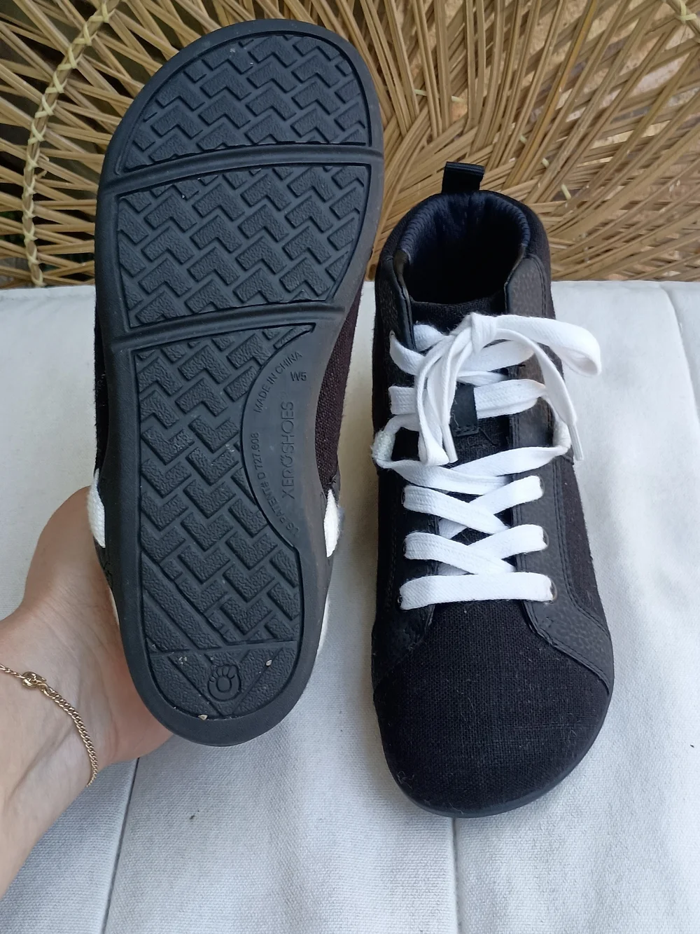 Xero Shoes Nordstrom Toronto Kids Black High-Top Sneakers with White Laces_5W